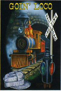 View Goin' Loco Train Flag 28"x 40" - 9546CD