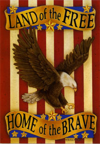 View Land of the Free Garden Flag 12"x18" - 9612MCD