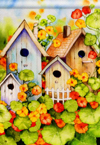 View Birdhouse Garden Flag 28"x40" - 96517MW