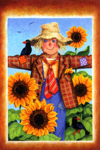 View Dapper Scarecrow Flag 28"x40" - 9662CD