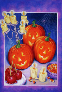 Party Pumpkin Trio Flag 28x40