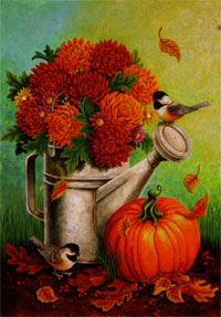 View Mums & Chickadees Flag 28"x40" - 9670CD