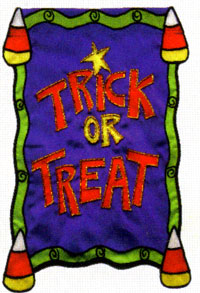 View Trick or Treat Applique Flag 28"x40" - 9733CD