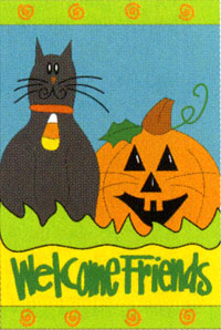 View Cat and Jack Applique Flag 28"x40" - 9734CD