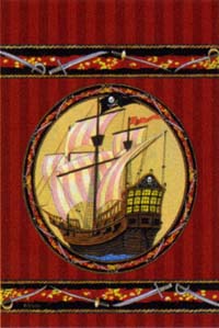 View Pirate Ship Garden Flag 12"x16" - 9792MCD