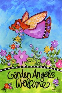 View Garden Angels Welcome Flag 28"x40" - 9803CD