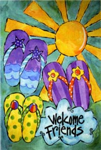 View Flip Flops Flag 28"x40" - 9811CD