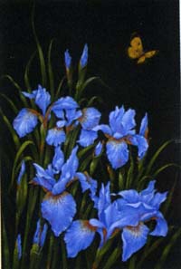 View Midnight Iris Flag 28"x40" - 9862CD