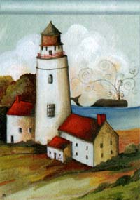View Lighthouse Bay Flag 28"x40" - 98910MW