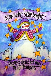 View Starlight Snowman Flag 28"x40" - 9907CD