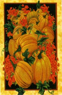 View Pumpkin Flowers Garden Flag 12.5"x18" - 9927MCD