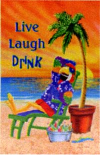 View Live Laugh Drink Garden Flag 12"x18" - 9959MCD