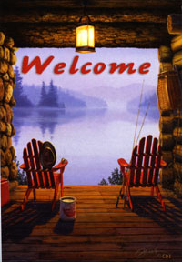 View Adirondacks/Lake Garden Flag 12"x18" - 9989MCD