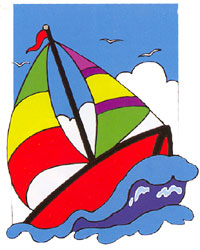 View Sailboat Applique Garden Flag 12"x18" - 041CF