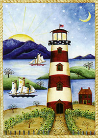 View Lighthouse Americana Flag 27"x40" - FC286CF