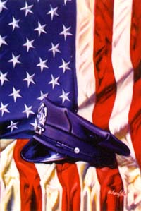 View Patriotic Policeman Flag 28"x40" - FC119CF