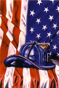 View Patriotic Fireman Flag 28"x40" - FC121CF