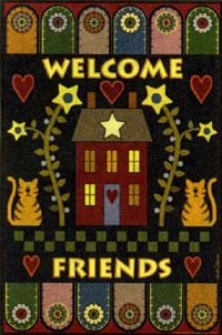 View Pennyrug Welcome Friends Garden Flag 12.5"x18" - JFL014