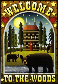 View Welcome to the Woods Flag 24"x36" - JFL048L