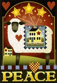 View Peace Sheep Garden Flag 12.5"x18" - JFL049