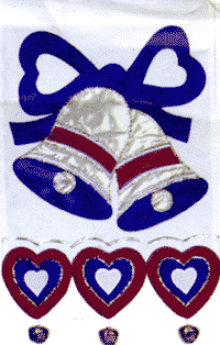Ringing Bells Applique Flag 28x40