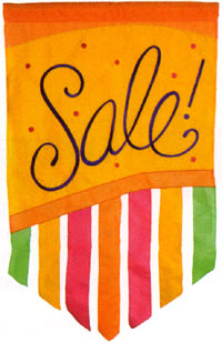 View SALE! Applique Flag 28"x40" - T10871