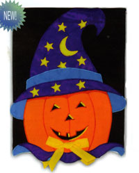 Magic Pumpkin Applique Flag 28x40