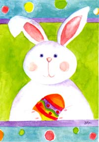 View Polka Dot Bunny Flag 28"x40" - T7093
