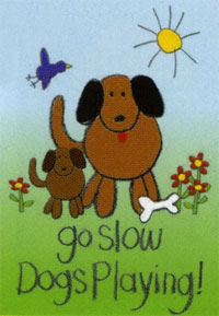 View Dogs Playing Garden Flag 12.5"x18" - T7100G