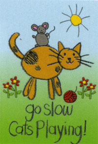 View Cats Playing Garden Flag 12.5"x18" - T7102G