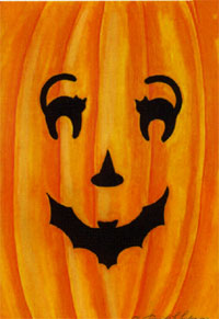 Halloween Face Flag 28x40