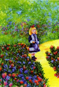 View Renoir's Girl with Watering Can Flag 28"x40" - T8004