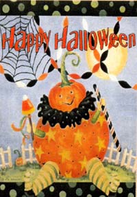 View Sitting Pumpkin Garden Flag 12.5"x18" - T8259G