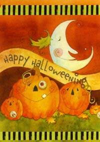 View Happy Halloweening Garden Flag 12.5"x18" - T8261G