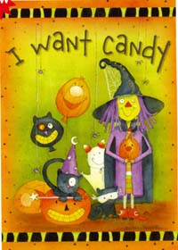Trick or Treaters Garden Flag 12.5x18