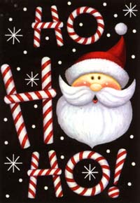 View HO HO HO Santa Garden Flag 12.5"x18" - T8299G
