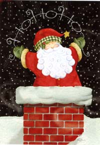 View Chimney Santa Flag 28"x40" - T8301