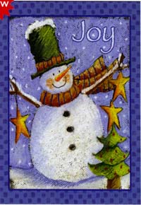 View Pastel Snowman Flag 28"x40" - T8306