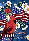 View Morigins Cardinal Glory Double-Sided Decorative Patriotic Summer July 4 House Flag 28"x40" - 