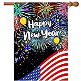 View New Years Flag,Happy New Year Garden Flag 28 x 40 Inch  - 