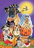 View Briarwood Lane Trick or Treat Dogs Halloween Garden Flag Cats Jack O'Lantern 12.5" x 18" Visit the Briarwood Lane Store - 