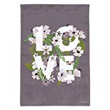 View Love Entwined Flowers Wedding Bridal Shower Garden Yard Flag - 