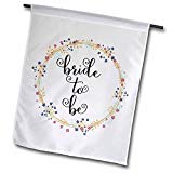 View Floral Wreath-Bride to Be-Bridal- Garden Flag, 18" x 27" - 