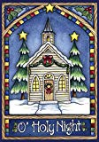 View Christmas Church  Stained Glass Holy Night Flag  - 