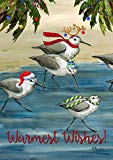 View Silly Sandpiper Christmas Flag  - 