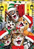 View Christmas Cats - Garden Size, 12 Inch X 18 Inch, Decorative Double Sided Flag Printed in USA - Copyright and Licensed, Trademarked by Custom Décor Inc. - 