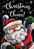 View Christmas Cheer - Santa - Standard Size, 28 Inch X 40 Inch, Decorative Double Sided Flag Printed in USA - Copyright and Licensed, Trademarked by Custom Décor Inc. - 