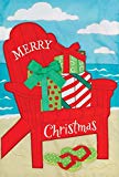 View Custom Decor Christmas Adirondack - Garden Size, Emboidered Applique Style, Double Sided Decorative Flag - Approx. 12 Inch X 17.98 Inch - 