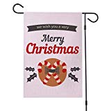View  Roll over image to zoom in Time Roaming Christmas Cane Garden Flag Welcome Decorative Christmas Candy Ribbon Outdoor Decorative Flag 12 x 18 Inch - 