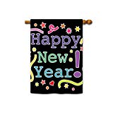 View KafePross Happy New Year House Flag 28"x40" - 